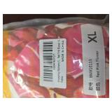 Bridesmay Womens Summer Floral Midi Dresses Ruffle Sleeve Beach Wedding Guest Dress V Neck Swing Flowy Dresses XL