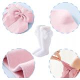 Baby Girls Socks Knee High Socks With Bow Infants Toddlers Stockings School Uniform Dress Socks 0-12m