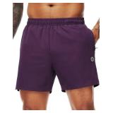 Nepest Men s Running Athletic Shorts with Zipper Pockets 5 in Inseam Linerless Dry Fit Workout Gym Shorts XS