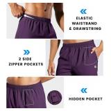 Nepest Men s Running Athletic Shorts with Zipper Pockets 5 in Inseam Linerless Dry Fit Workout Gym Shorts XS