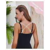 One Piece Swimsuit for Women Tummy Control Bathing Suits Ruched Swimwear S