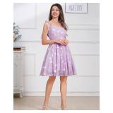 IDOPIP Women Vintage Bowknot Swing Dress Elegant Leaf Embroidery Mesh Dress 1950s Retro Cocktail Prom Gown Formal Midi Dress L