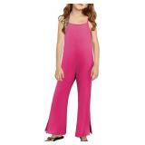 blibean Teen Girls Fashion Sleeveless Jumpsuits Kids Strap Pockets Romper Size 6-15 Years