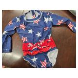 ADUKIDE Baby Girls Rash Guard Swimsuit Long Sleeve Ruffles Swimwear with Zipper UPF 50+ One Piece Beachwear Size 4T