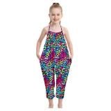 Girls Jumpsuit Kids Sleeveless Loose Romper Toddler Short Pants Summer Outfits with Pockets SIZE 10