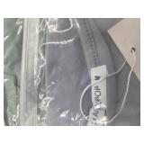 MANGOPOP Sweetheart V Neck Bodysuits for Women Long Short Sleeve Body Suits Tops Shirt M Gray