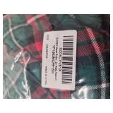 SIORO Mens Robe Flannel Cotton Plaid Bathrobe Soft Shawl Collar Loungewear M