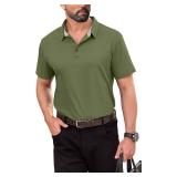 NIASHOT Polo Shirts for Men Summer Short Sleeve Golf Polos Quick-Dry Moisture Wicking T-Shirts Fashion Clothes Mens Gifts L Wine Red