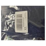 CiCiBird Womens Dressy Button Down Shirt Casual Ruffle Short Sleeve Blouse Business Work V Neck Tops XXL Navy Blue