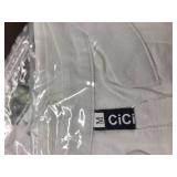 CiCiBird Womens Dressy Button Down Shirt Casual Ruffle Short Sleeve Blouse Business Work V Neck Tops white M