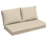 Arden Outdoor Loveseat Cushion Set, 48 x 24, Water Repellent, Fade Resistant, Cushion Set for Couch, Bench, and Swing, Sand