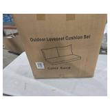 Arden Outdoor Loveseat Cushion Set, 48 x 24, Water Repellent, Fade Resistant, Cushion Set for Couch, Bench, and Swing, Sand