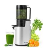 Slow Masticating Juicer Machines Cold Press Juicer Machines with 4\" Wide Chute Pure Juicer Machine for Vegetables and Fruits,Reverse Function,NO BPA,JC01,Silver