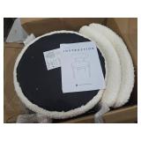 Sweetcrispy Dining Chairs Set of 2, Boucle Upholstered Modern Mid Century Round Kitchen Chairs with Curved Backrest & Metal Legs for Vanity, Living Room - Beige