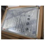 32X24 Gold LED Mirror for Bathroom with Frontlit & Backlit, LED Bathroom Mirror with Metal Frame, Anti-Fog, Stepless Dimmable, 3 Colors Temperature LED Vanity Mirror(Horizontal/Vertical)