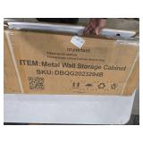 Metal Garage Cabinet with Doors, Wall Mounted Storage Cabinet, Floating Tool Cabinet for Basement, Kitchen, Warehouse (Black