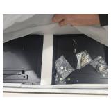 Metal Garage Cabinet with Doors, Wall Mounted Storage Cabinet, Floating Tool Cabinet for Basement, Kitchen, Warehouse (Black