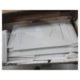 Yizosh Metal Pantry Cabinet,Tall Kitchen Pantry Storage Cabinet with 4 Doors and 2 Adjustable Shelves - 43\" White Cupboard Cabinet for Kitchen,Living Room,Dining Room,Home