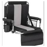 ALPHA CAMP Stadium Seat Chair for Bleachers with Back & Arm Rest