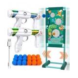 Gun Toy Gift for Boys Age of 4 5 6 7 8 9 10 10+ Years Old Kids Girls for Birthday with Moving Shooting Target 2 Blaster Gun and 18 Foam Balls Compatible with Nerf Guns (Dinosaur
