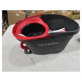 O-Cedar EasyWring Microfiber Spin Mop & Bucket Floor Cleaning System + 2 Extra Refills, Red/Gray