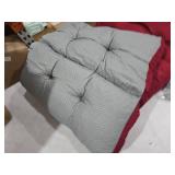 Weather Chaise Lounge Cushions Outdoor Lounge Chair Cushion, Waterproof Memory Foam Chaise Lounger Chair Cushion Replacement for Outdoor Patio Furniture with Non-Slip Back and Ties, Red