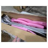 Toddler Slide for Indoor & Outdoor Play with Basketball Hoop, Anti-Slip Steps, 46.8in Baby Climber (Pink)