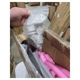 Toddler Slide for Indoor & Outdoor Play with Basketball Hoop, Anti-Slip Steps, 46.8in Baby Climber (Pink)