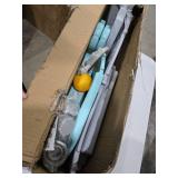 Toddler Slide for Indoor & Outdoor Play with Basketball Hoop, Anti-Slip Steps, 46.8in Baby Climber (Green)