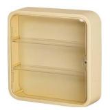 12x12x3 Inch 3-Tier Wall Mount Doll Display Case Waterproof Dustproof Clear Lid with Adhesive for Small Figures Collectibles