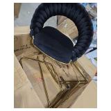 Dining Chair Set of 2 with Backrest and Metal Feet, Modern Upholstered Chairs for Dining Room, Kitchen, and Living Room, Decorative Sofa Chairs