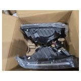 500% Brighter LED Projector Sequential LED DRL Headlight Assembly Fit for 2005-2007 2005 2006 2007 05 06 07 F250 F350 F450 F550 Super Duty/2005 Ford Excursion (Black Housing Clear Reflector)