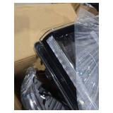 500% Brighter LED Projector Sequential LED DRL Headlight Assembly Fit for 2005-2007 2005 2006 2007 05 06 07 F250 F350 F450 F550 Super Duty/2005 Ford Excursion (Black Housing Clear Reflector)