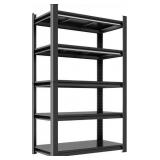 Metal Garage Shelving Unit, Heavy Duty 5-Tier Adjustable Storage Rack, Steel Shelvin