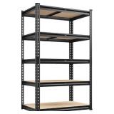 REIBII 2000LBS Storage Shelves 5 Tier Garage Shelving Heavy Duty Metal Shelving Adjustable Metal Shelf for Garage Pantry Closet Kitchen Basement 28\" W x 13.8\" D x 59.8\" H