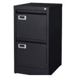 2 Drawer File Cabinet with Lock Metal Vertical Filing Storage Cabinet Office Home Steel Vertical File Cabinets for A4 Legal/Letter Size Narrow File Cabinet Locked,Assembly Required