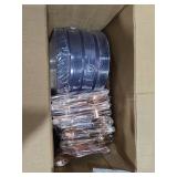 bUCLA 600PCS Clear Rose Gold Plastic Dinnerware Set Disposable - Include 100 Dinner Plates, 100 Dessert Plates, 100 Knives, 100 Forks, 100 Spoons, 100 Cups for Party, Wedding & Mothers Day