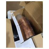 bUCLA 600PCS Clear Rose Gold Plastic Dinnerware Set Disposable - Include 100 Dinner Plates, 100 Dessert Plates, 100 Knives, 100 Forks, 100 Spoons, 100 Cups for Party, Wedding & Mothers Day