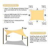 Shade&Beyond Rectangle Sun Shade Sail 16