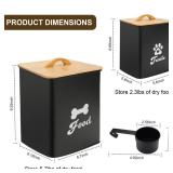 Dog Treat Container 2PCS, Dog Food Storage Container with Lids Airtight, Dog Treat Jars for Kitchen Counter-7+3Lbs, Small Dog Cookie Jar for Storage, Pet Treat Container (Upgraded) Black