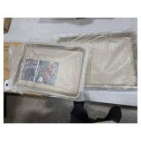 JOHO BAKING Cookie Sheets for Baking Nonstick, 2 Pack Heavy Duty 0.8mm Baking Sheet Pan Set Quarter(9x13in) & Jelly Roll(10x15in) with Diamond Texture, Gold Commercial Grade, Small Oven Safe