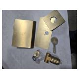 BWE Wall Mount Bathtub Faucet Brushed Gold Single Handle Modern Bathtub Faucet with Rough in Valve High Flow Filler Waterfall Tub Spout