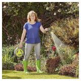 YASHINE Retractable Garden Hose Reel, Portable Hose Reel, 45+5FT with 10 Patterns Spray Nozzle, Adapts to standard US hose plugs, 50FT Hose Reel for Garden Watering Car Washing Pet -Green