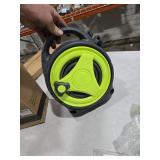 YASHINE Retractable Garden Hose Reel, Portable Hose Reel, 45+5FT with 10 Patterns Spray Nozzle, Adapts to standard US hose plugs, 50FT Hose Reel for Garden Watering Car Washing Pet -Green