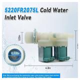 5220FR2075L And 5220FR2006H Cold & Hot Washer Water Inlet Valve Replacement for LG & Kenmore, Replace 5221ER1003A 5220FR2006L 5221ER1003C 5220FR2006Q 5221ER1003D etc.