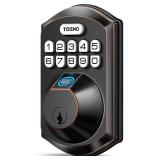 TEEHO TE002 Fingerprint Door Lock - Keyless Entry Door Lock - Electronic Keypad Deadbolt - Smart Locks for Front Door - Auto Lock - Easy Installation - Oil-Rubbed Bronze