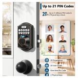TEEHO TE002 Fingerprint Door Lock - Keyless Entry Door Lock - Electronic Keypad Deadbolt - Smart Locks for Front Door - Auto Lock - Easy Installation - Oil-Rubbed Bronze