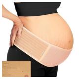KeaBabies Maternity Belly Bands for Pregnant Women - Soft & Breathable Pregnancy Belly Support Band, Adjustable Maternity Belt for Back, Pelvic Support, Comfortable, Easy to Use (Classic Ivory, M/L)