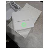 cudinham Print Pods Mini Printer, Thermal Inkless Sticker Maker with 10 Rolls Printing Paper, Pocket Printpod for Phone, Impresora Porttil for Notes, DIY, Compatible with iOS & Android (White)