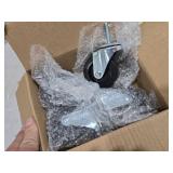 HOLKIE Caster Wheels 3 inch with No Brake Stem Casters, 5/16\" -18 x 1-1/2\" (Stem Diameter 5/16\", Stem Length 1-1/2\") Threaded Swivel Casters Set of 4 Heavy Duty Castors Black